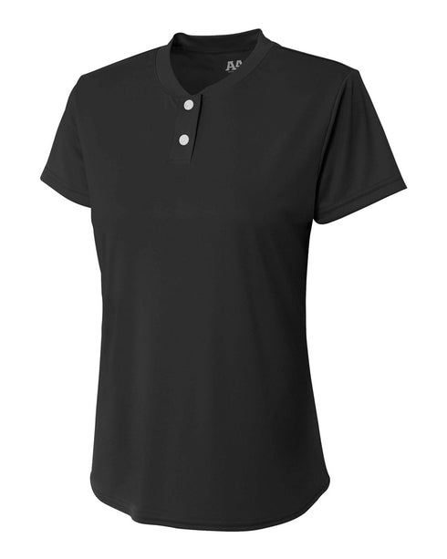 A4 Womens 2-Button Tek Henley